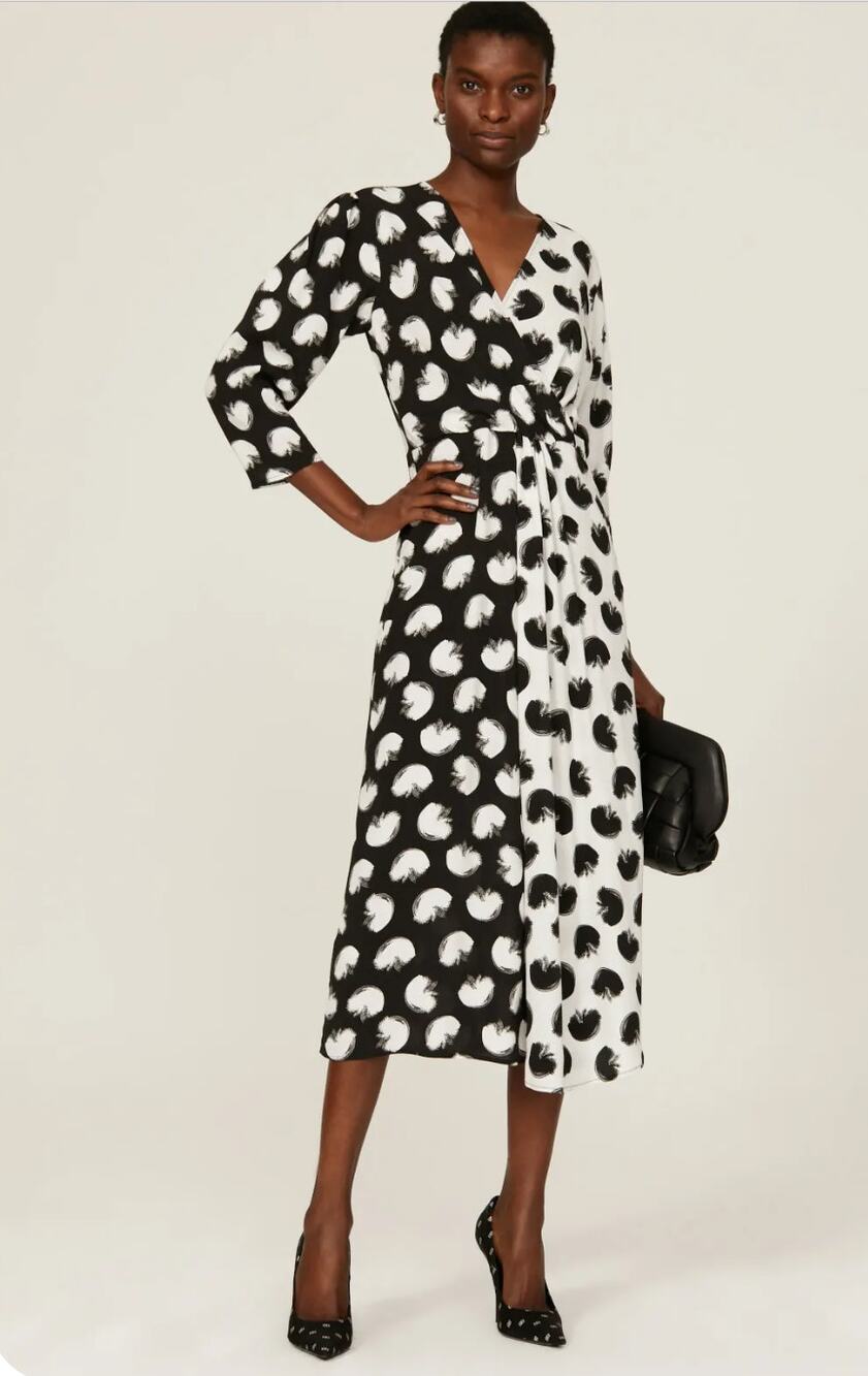 BOSS Danotta Palm Wrap Dress US 2